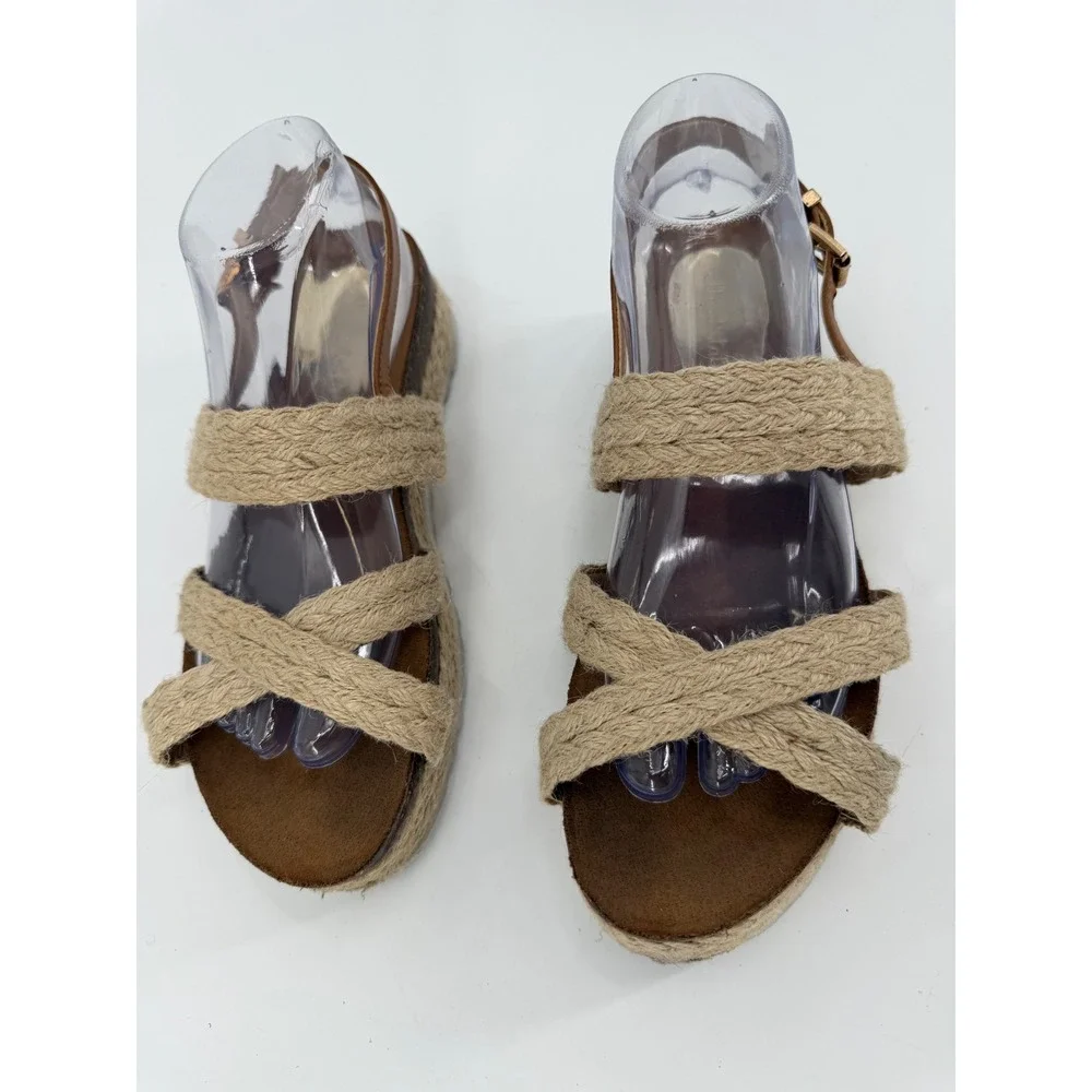 Altar'd State Tan Jute Rope Platform Espadrille Sandals Womens 10 A6067-15